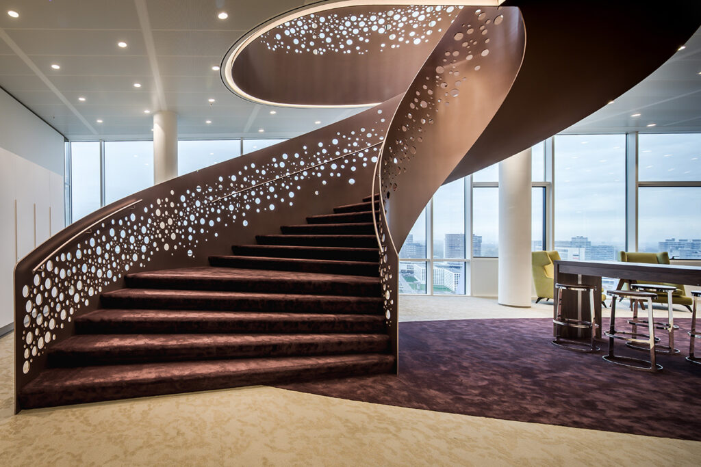 Bespoke luxury staircases confirm the hotel's identity